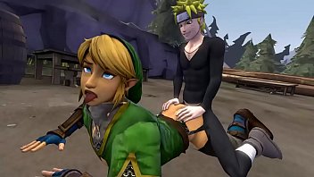 Naruto fucking Link in doggy style