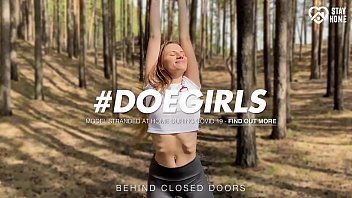 DOEGIRLS - Russian Pornstar Stella Flex Get Naked And Plays With Her Dildo Right In The Woods