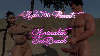 Beach fucking : Big Ass&Big boob animation 3D By Adn700